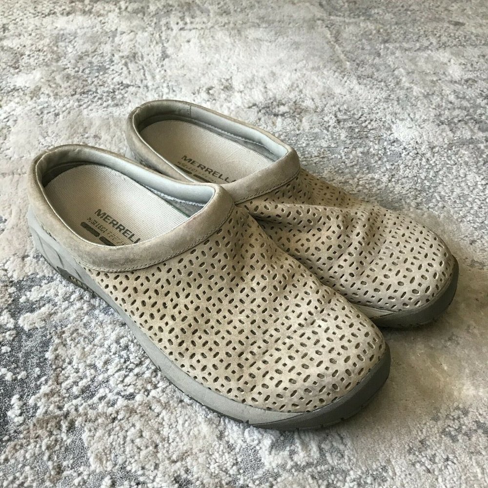 Merrell Vellum Moc Slip-on Shoes Women’s 10 Loafers Brindle Beige J61968